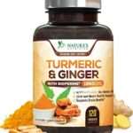 Turmeric Curcumin with BioPerine & Ginger 95% Curcuminoids 1950mg - Black Pepper Extract for Max Absorption, Nature's Joint Support Supplement, Herbal Turmeric Pills, Vegan Non-GMO - 120 Capsules Health & Household