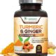 Turmeric Curcumin with BioPerine & Ginger 95% Curcuminoids 1950mg - Black Pepper Extract for Max Absorption, Nature's Joint Support Supplement, Herbal Turmeric Pills, Vegan Non-GMO - 120 Capsules  Health & Household