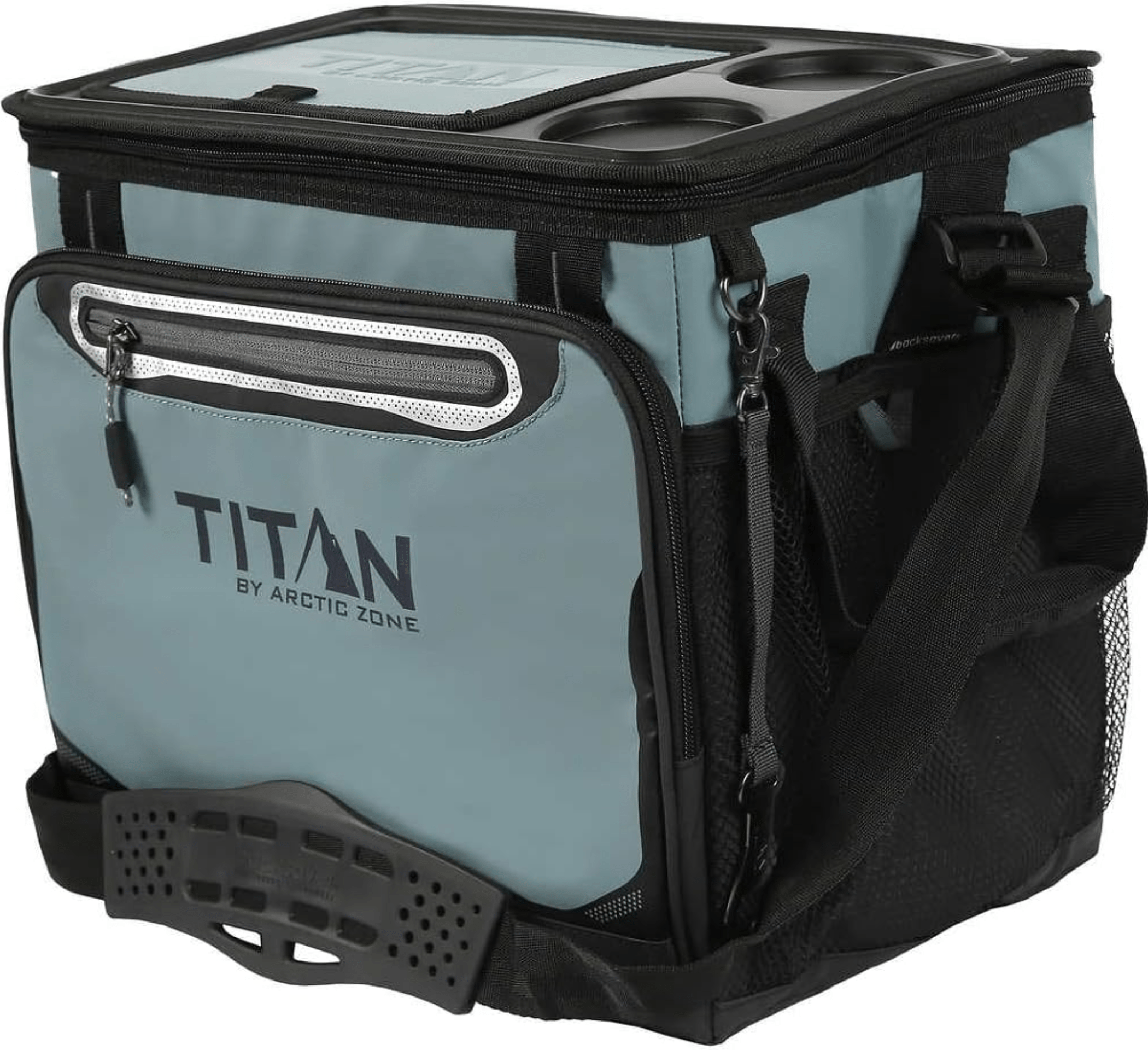 Titan Deep Freeze Cooler Zipperless Hardbody Cooler - Deep Freeze Insulation, HardBody Liner, and SmartShelf Green