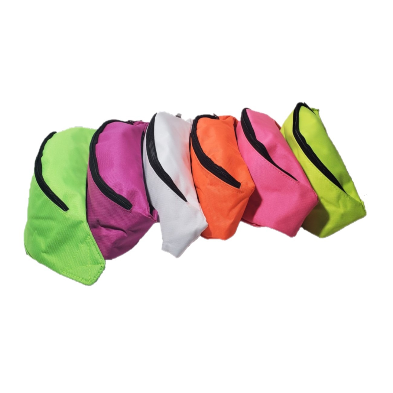 Neon Fanny Pack – 80s/90s Glow Party Waist Bag with Adjustable Strap, Lightweight Belt Bag for Running, Cycling, Raves, and Outdoor Events, 2Pack