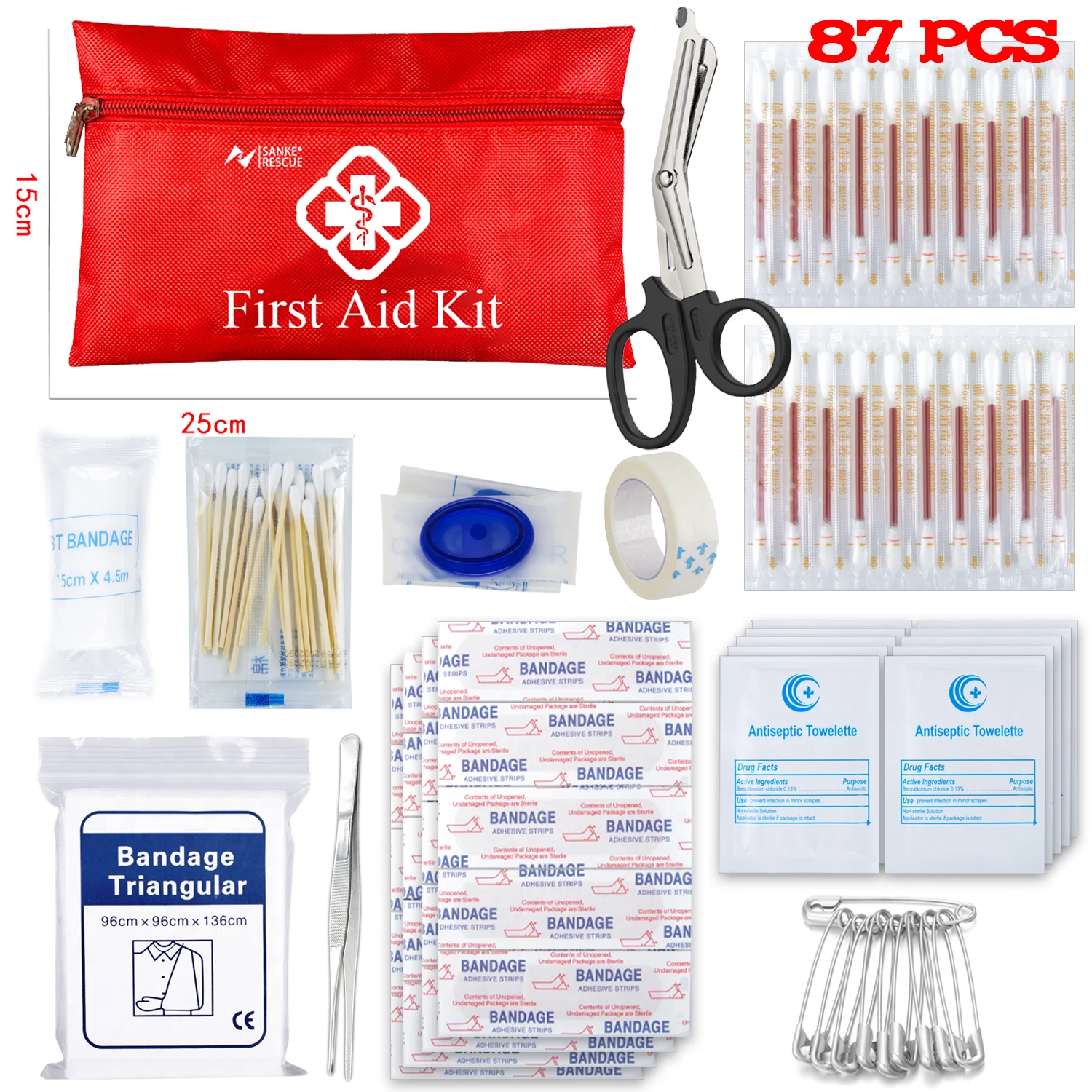 First Aid Kit 26-401 Piece All-Purpose Tactical Emergency Kit In The Car Military Acessories Survival Kits Camping Medical Bag