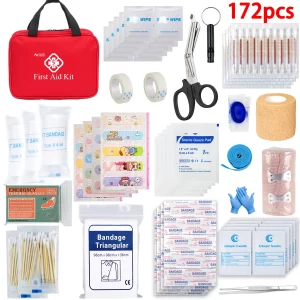 First Aid Kit 26-401 Piece All-Purpose Tactical  Emergency Kit  In The Car Military Acessories Survival Kits Camping Medical Bag