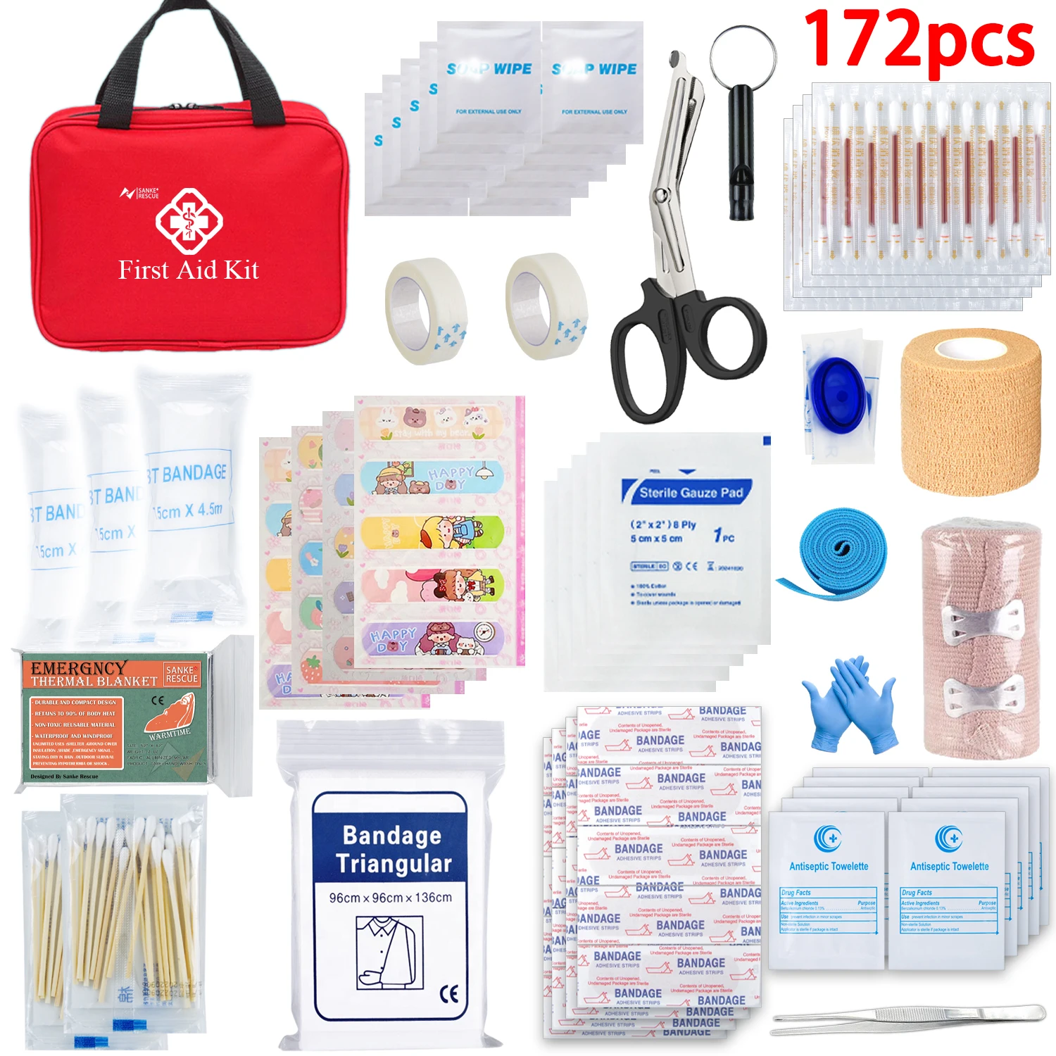 First Aid Kit 26-401 Piece All-Purpose Tactical Emergency Kit In The Car Military Acessories Survival Kits Camping Medical Bag
