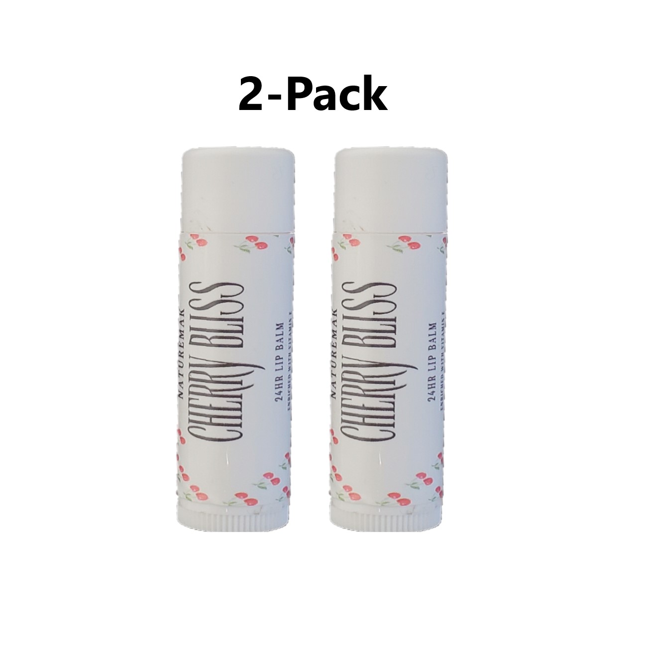NatureMak Lip Balm Cherry Bliss – 2pk, 0.14oz – Smooth & Nourishing, w/ Coconut