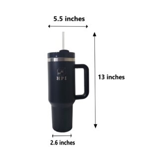 40oz Insulated Mug with Handle & Lid – Stainless Steel Double Wall Tumbler, Multicolor