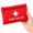 Compact First Aid Kit Bag, Portable Emergency Medical Storage Pouch with Zipper, Lightweight Travel First Aid Organizer for Car, Home, Office, Camping, Hiking & Outdoor Use, Red